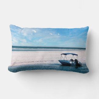 Coussin Rectangle Œuvre d'art murale de bateau côtier Minimaliste Oc