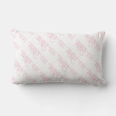 Coussin Rectangle Oh Baby Soft Rose Lettré avec Fancy Modern Swirl (Verso)