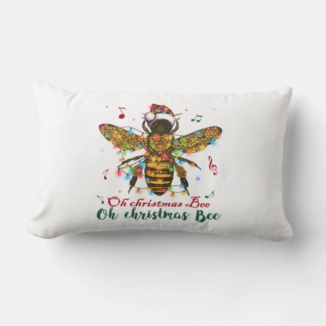 Coussin Rectangle Oh Christmas Bee Oh Christmas Bee Light (Recto)