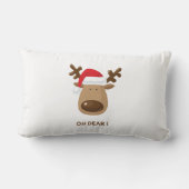 Coussin Rectangle Oh Dear Funny Reindeer Noël pour maman (Verso)