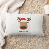 Coussin Rectangle Oh Dear Funny Reindeer Noël pour maman (Couverture)
