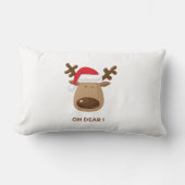 Coussin Rectangle Oh Dear Funny Reindeer Noël pour maman (Recto)