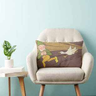 Coussin Rectangle Oie fable de l'Aesope vintage qui a pondu l'Oeuf d