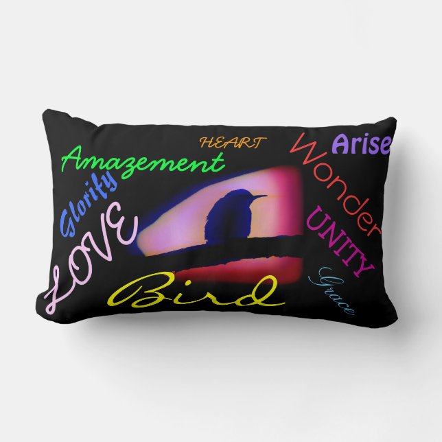 Coussin Rectangle Oiseau 9 (Recto)