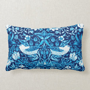 Coussin Rectangle Oiseau de Nouveau d'art et tapisserie de fleur,