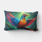Coussin Rectangle Oiseau du Costa Rica dans la jungle (Verso)