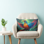 Coussin Rectangle Oiseau du Costa Rica dans la jungle (Chaise)