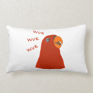 Coussin Rectangle Oiseau rouge "GUMI" wuewuewuewuewuewue.....regard 