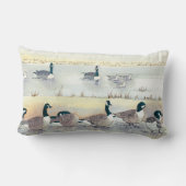 Coussin Rectangle Oiseaux Aquarelle Plage Oies Peinture Lumbar Couss (Verso)