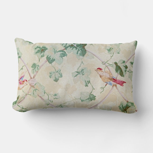 Coussin Rectangle Oiseaux et lierre (Recto)