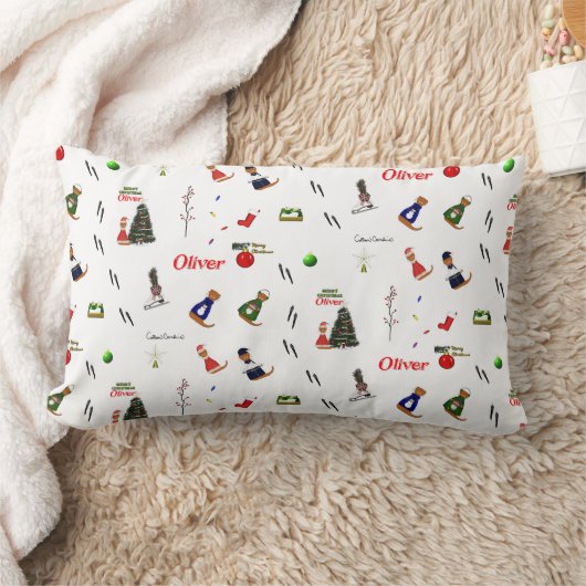 Coussin Rectangle Oliver Le Motif aléatoire de Noël Otter (Couverture)