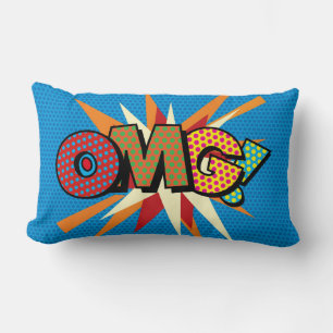 Coussin Rectangle OMG Funny Modern Cool Bande dessinée tendance Pop