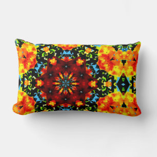 Coussin Rectangle Orange floral