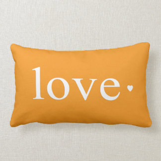 Coussin Rectangle Orange Love Heart Monogramme
