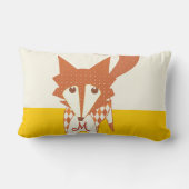Coussin Rectangle Orange Mustard Monogramme jaune Stylisé Fox Pilow (Verso)