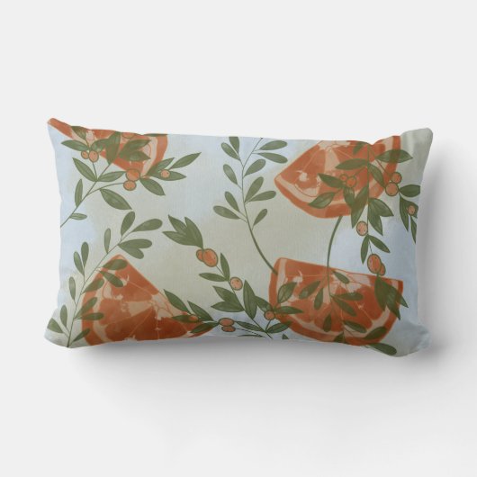 Coussin Rectangle Oranges vertes (Verso)