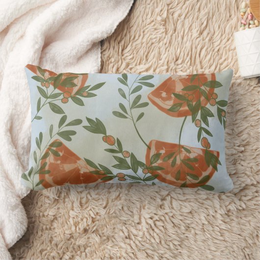 Coussin Rectangle Oranges vertes (Couverture)
