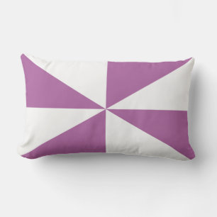 Coussin Rectangle Orchidée radieuse et Roue blanche