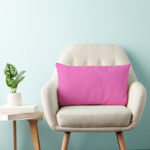 Coussin Rectangle Orchidée uni couleur solide rose vif