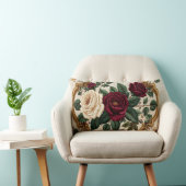 Coussin Rectangle Ornate Baroque Roses Oval Frame Pillow - Luxury Bu (Chaise)