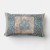 Coussin Rectangle Ornement principal grec - ormeau et or (Recto)