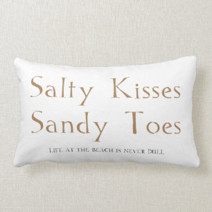 Coussin Rectangle Orteils salés de Sandy de baisers