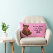 Coussin Rectangle Ours de caricature mignon (Chaise)