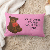 Coussin Rectangle Ours de caricature mignon (Couverture)
