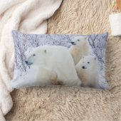 Coussin Rectangle Ours polaires et deux oursons (Couverture)
