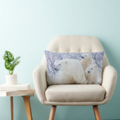 Coussin Rectangle Ours polaires et deux oursons (Chaise)