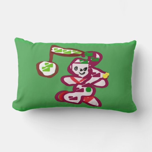 Coussin Rectangle Pain d'épice rock en roll (Recto)