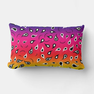 Coussin Rectangle Paisley Rainbow
