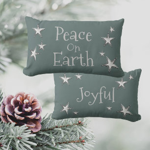 Coussin Rectangle Paix sur Terre Noël Joyeux