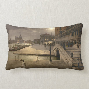 Coussin Rectangle Palais des Doges vintage par clair de lune,