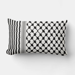 Coussin Rectangle Palestinienne Hatta Keffiyeh Kufiya Folk (2 Motifs