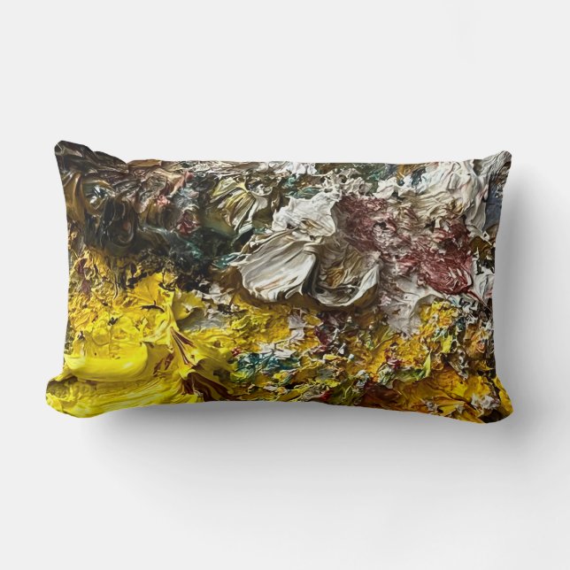 Coussin Rectangle Palette de l'artiste #1 (Recto)