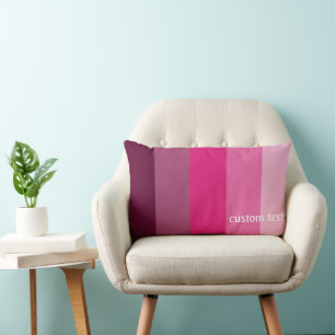 COUSSIN RECTANGLE PALETTE ROSE OMBRE DE COULEUR SOLIDE STRIPES POUDR