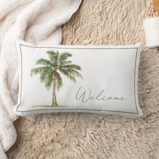 Coussin Rectangle Palmier de Côte Personnalisé (Couverture)