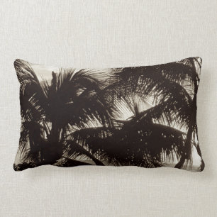 Coussin Rectangle Palmier hawaïen Vintage de Waikiki