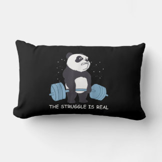 Coussin Rectangle Panda Struggle Est Véritable Ours Deadlift Gym Drô
