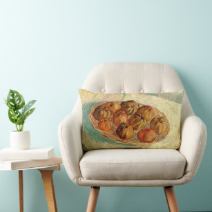 Coussin Rectangle Panier de pommes encore vie par Vincent van Gogh