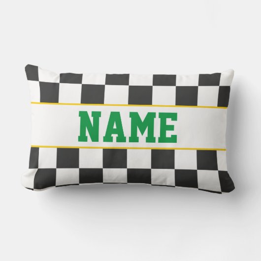 Coussin Rectangle Panneau de contrôle Nom du ventilateur sportif Équ (Recto)