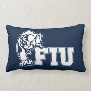 Coussin Rectangle Panthers de la FIU - Logo blanc
