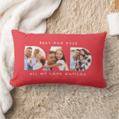 Coussin Rectangle Papa photo typographie moderne cadeau enfant (Couverture)