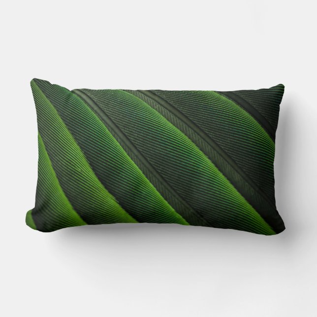 Coussin Rectangle Papier peint 3D vert (Recto)