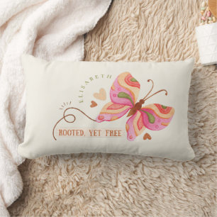 Coussin Rectangle Papillon aquarelle coloré motivation bohème