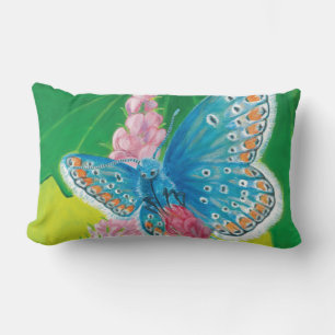 Coussin Rectangle Papillon bleu de Chapmans (thersites en polyommatu