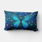 Coussin Rectangle Papillon bleu élégant (Verso)