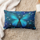 Coussin Rectangle Papillon bleu élégant (Couverture)
