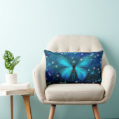 Coussin Rectangle Papillon bleu élégant (Chaise)
